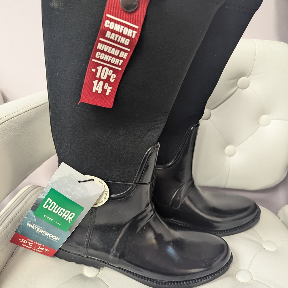 Cougar Black Waterproof Boots